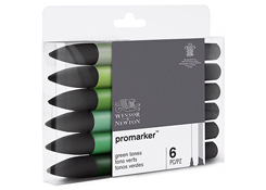 Promarker Green Tones Set da 6 Winsor & Newton