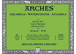 Carta per Acquerello ARCHES 185g Grana Fine