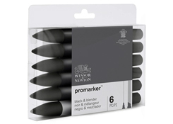 Promarker Set Black x 5 + 1 blender